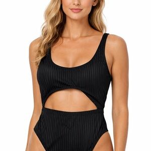 BCBGeneration Black Cutout One-Piece Swimsuit XS/TP. 15845